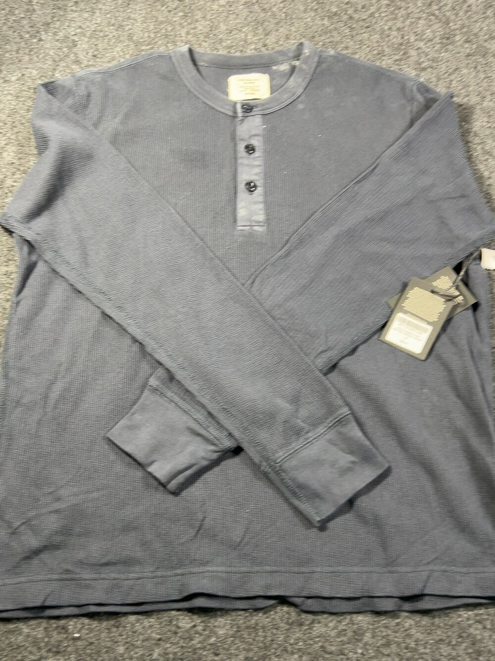 Buck Mason Mens Vintage Thermal Henley Pilot Venice Wash Medium NWI Msrp88 [ME21